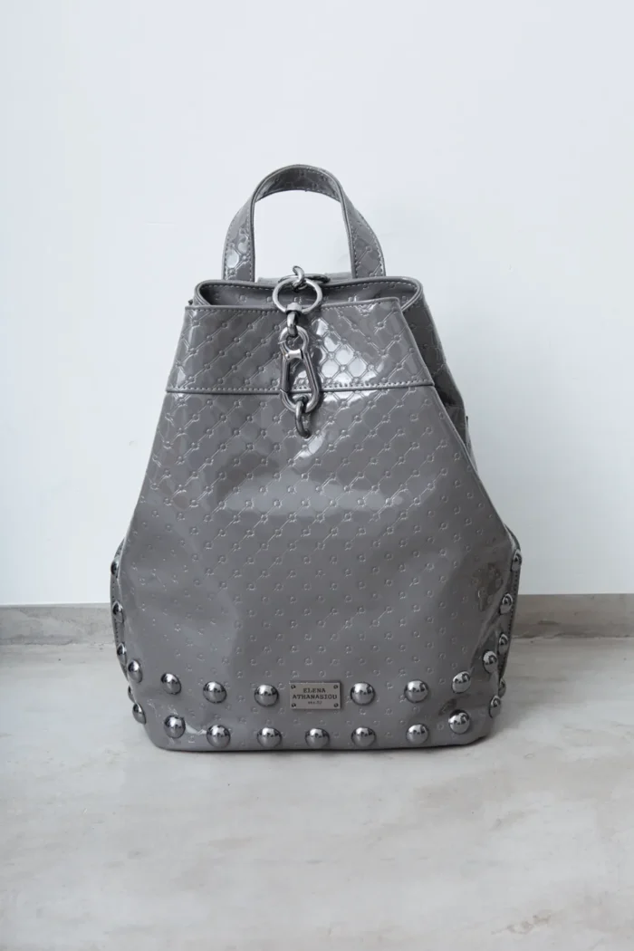 Black N' Metal Retro Backpack Γυναικείο Λουστρίνι Γκρι - Image 2