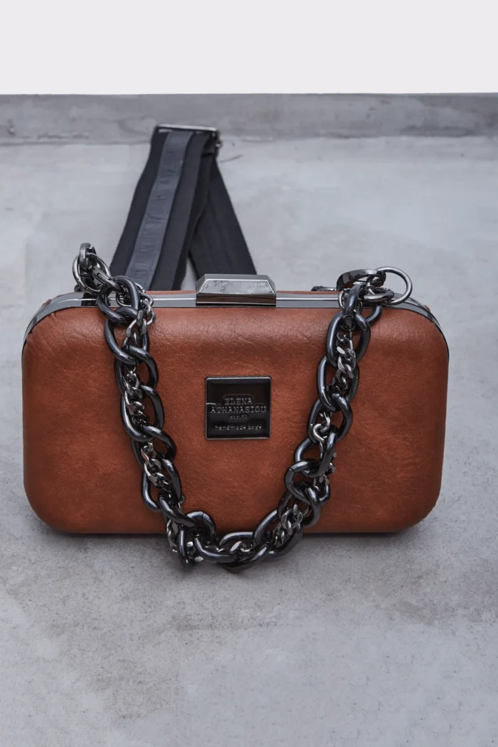 Box Chain Τσάντα Εξοδου Καφε - Image 3