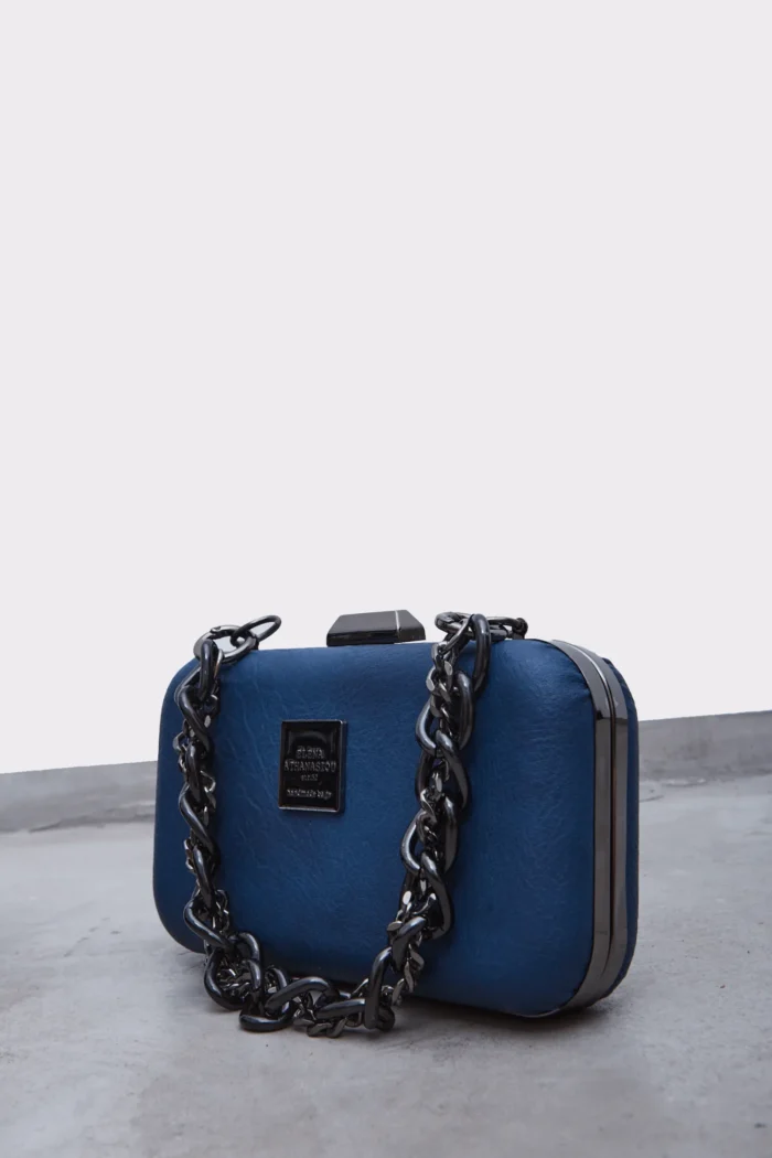 Box Chain Τσάντα Εξοδου Μπλε - Image 2