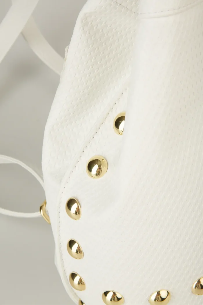 Black N' Metal Straw Backpack Γυναικείο Λευκό - Image 8