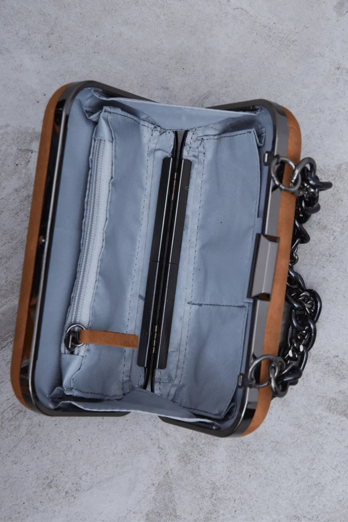 Box Chain Τσάντα Εξοδου Κονιακ - Image 6