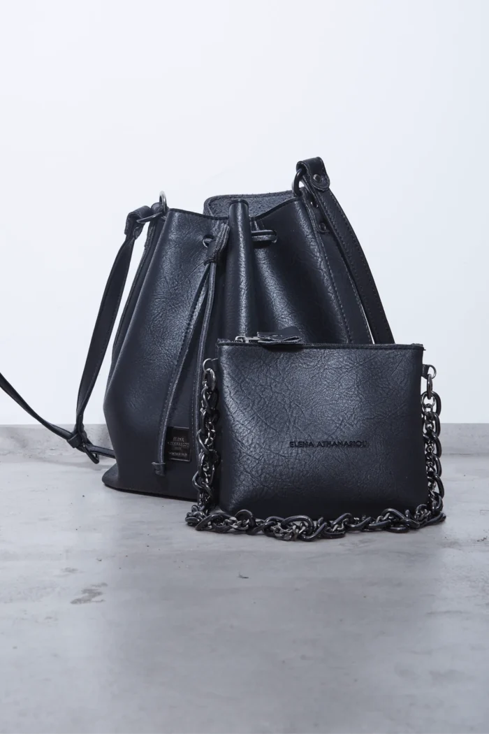 Retro Chain Pouch Bag Μαύρο - Image 2