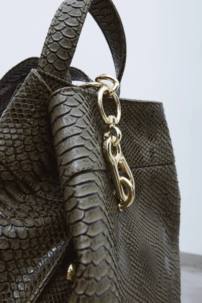 Black N' Metal Croco Backpack Γυναικείο Χακί - Image 7