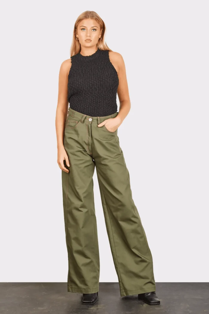 Pauline Pants Apparel Χακί - Image 2