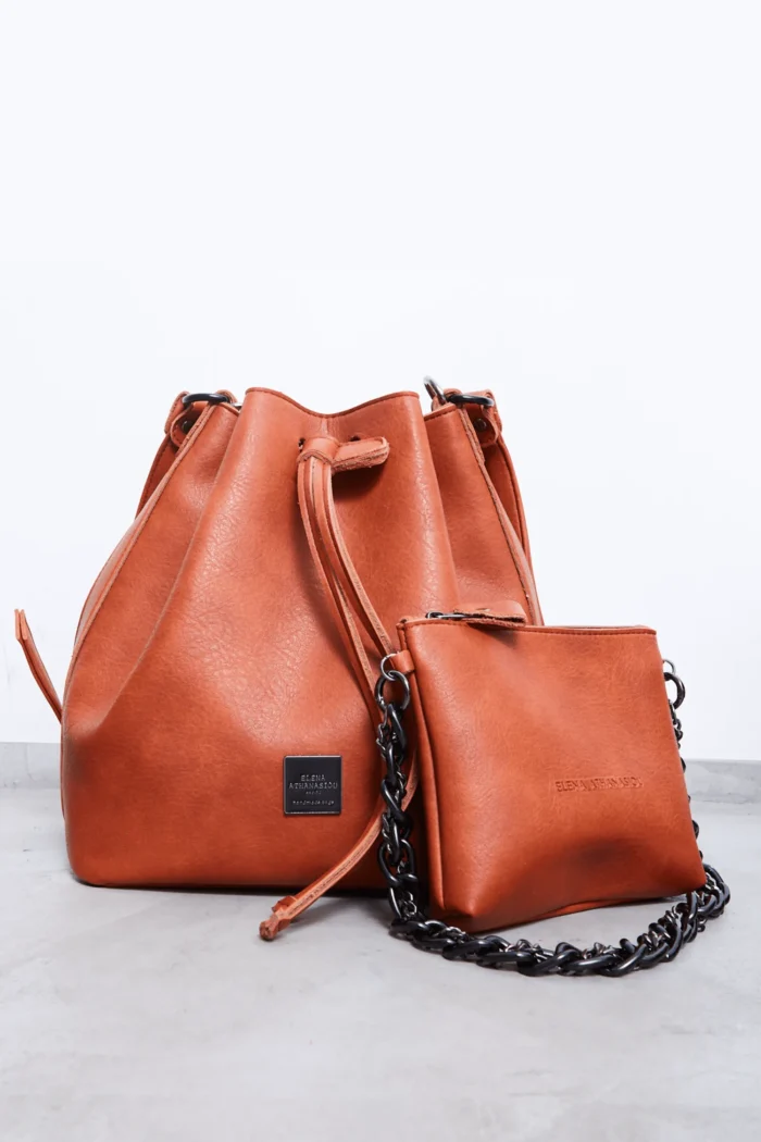 Retro Chain Pouch Bag Πορτοκαλί - Image 2