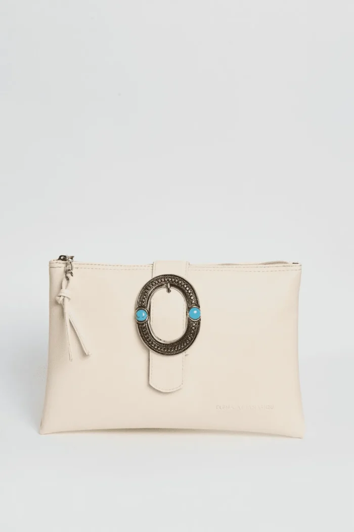 In The Island Clutch Bag Creme - Image 1