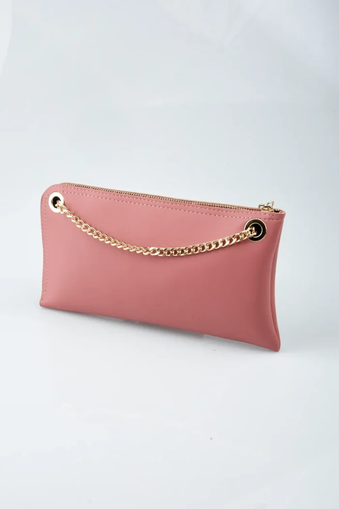 Chain Clutch Dusty Pink - Image 3