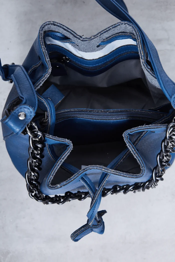 Retro Chain Pouch Bag Μπλέ - Image 5