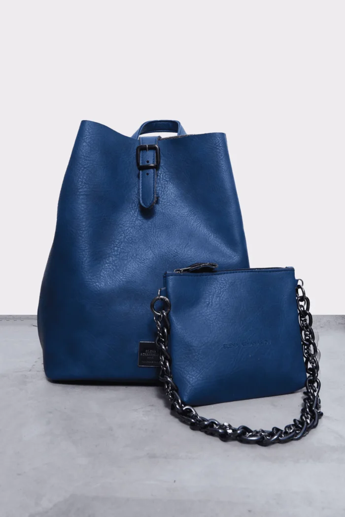 Retro Chain Backpack Γυναικείο Μπλε - Image 3