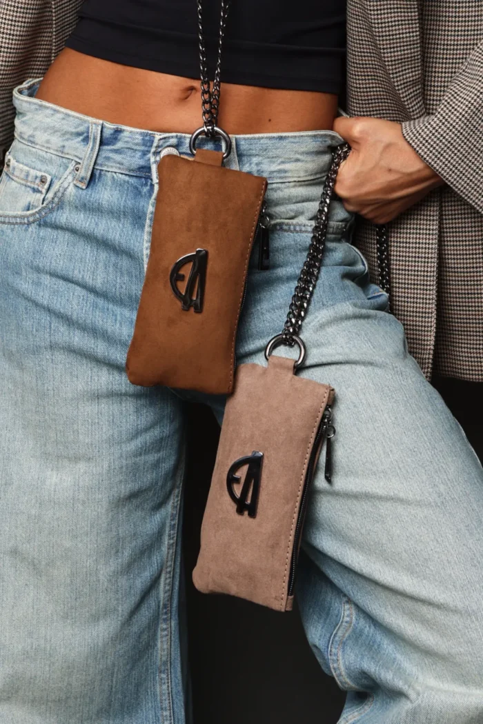 Chain Phone Wallet Cognac - Image 4