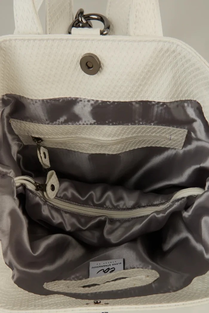 Black N' Metal Straw Backpack Γυναικείο Λευκό - Image 9