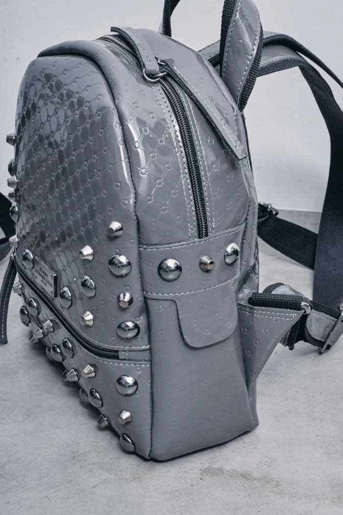 Retro Backpack Small Vinyl gray - Image 4