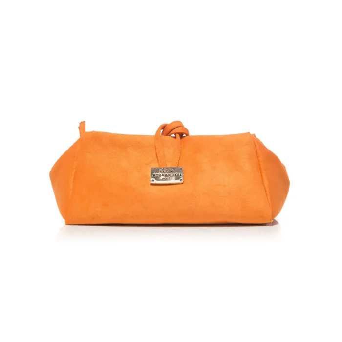 Lunchbag Suede Τσάντα Εξοδου Πορτοκαλι Large - Image 2