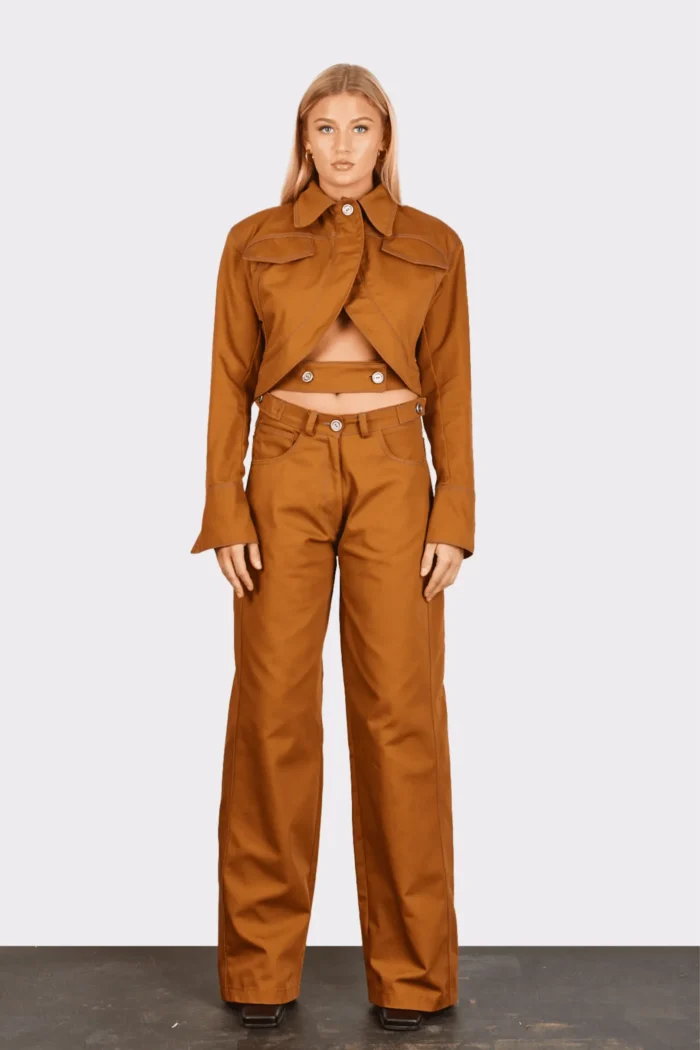 Andriana Crop Jacket Terracotta - Image 4