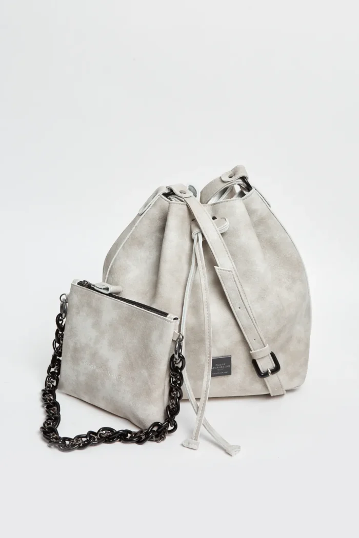 Retro Chain Pouch Bag Γκρί - Image 2