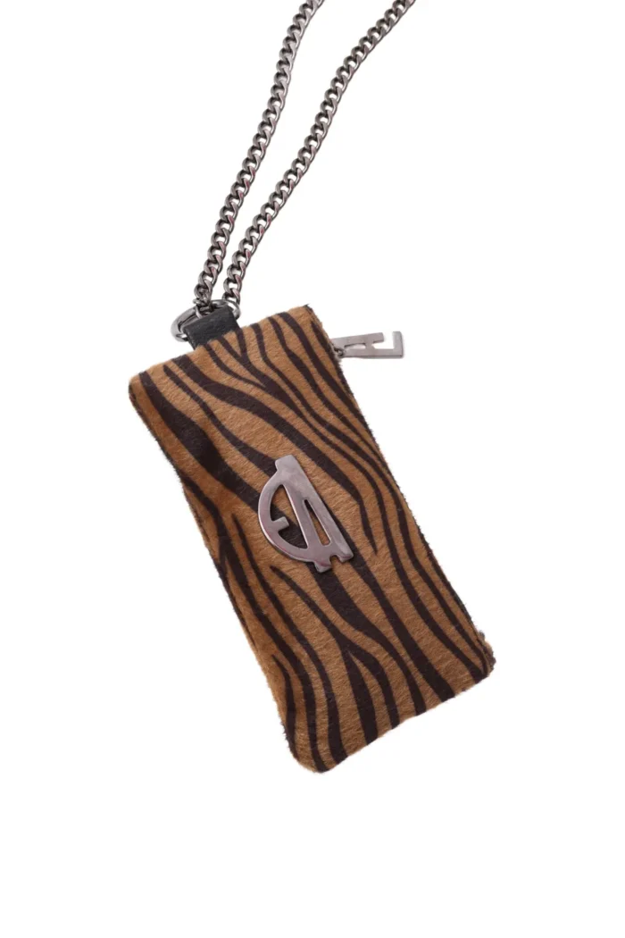Chain Phone Wallet Zebra Brown - Image 2