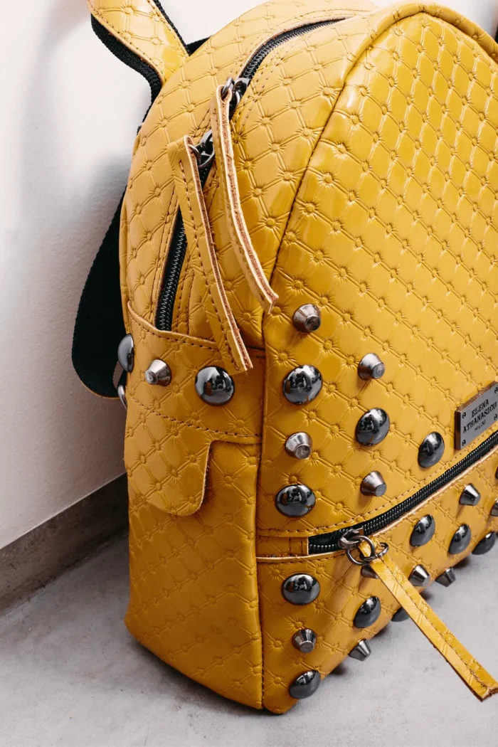 Retro Backpack Small Yellow - Image 3