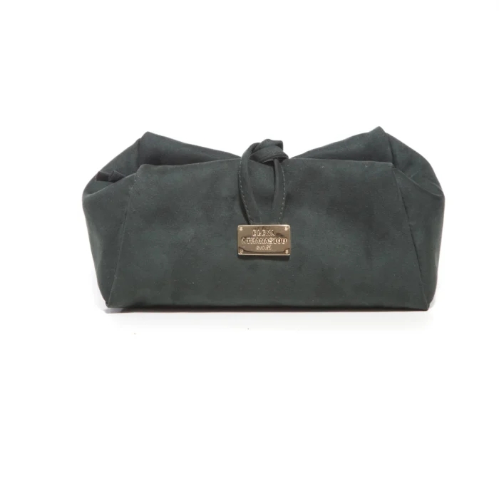 Lunchbag Suede Τσάντα Εξοδου Χακι Large - Image 2