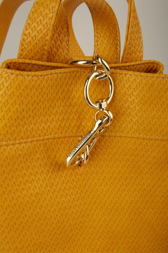 Black N' Metal Straw Backpack Γυναικείο Κίτρινο - Image 9