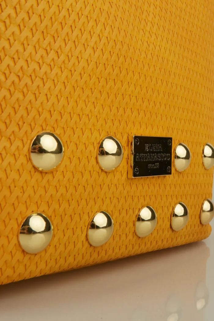 Black N' Metal Straw Backpack Γυναικείο Κίτρινο - Image 7