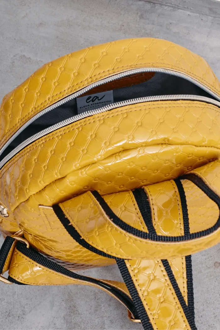 Retro Backpack Small Yellow - Image 6