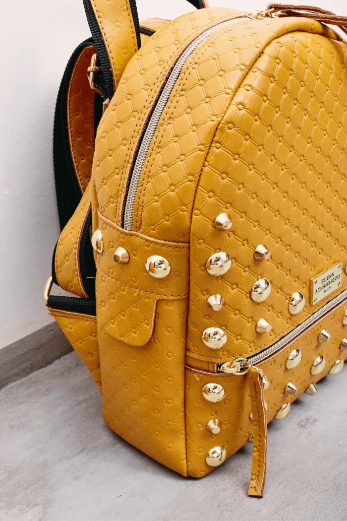 Retro Backpack Small Yellow - Image 4