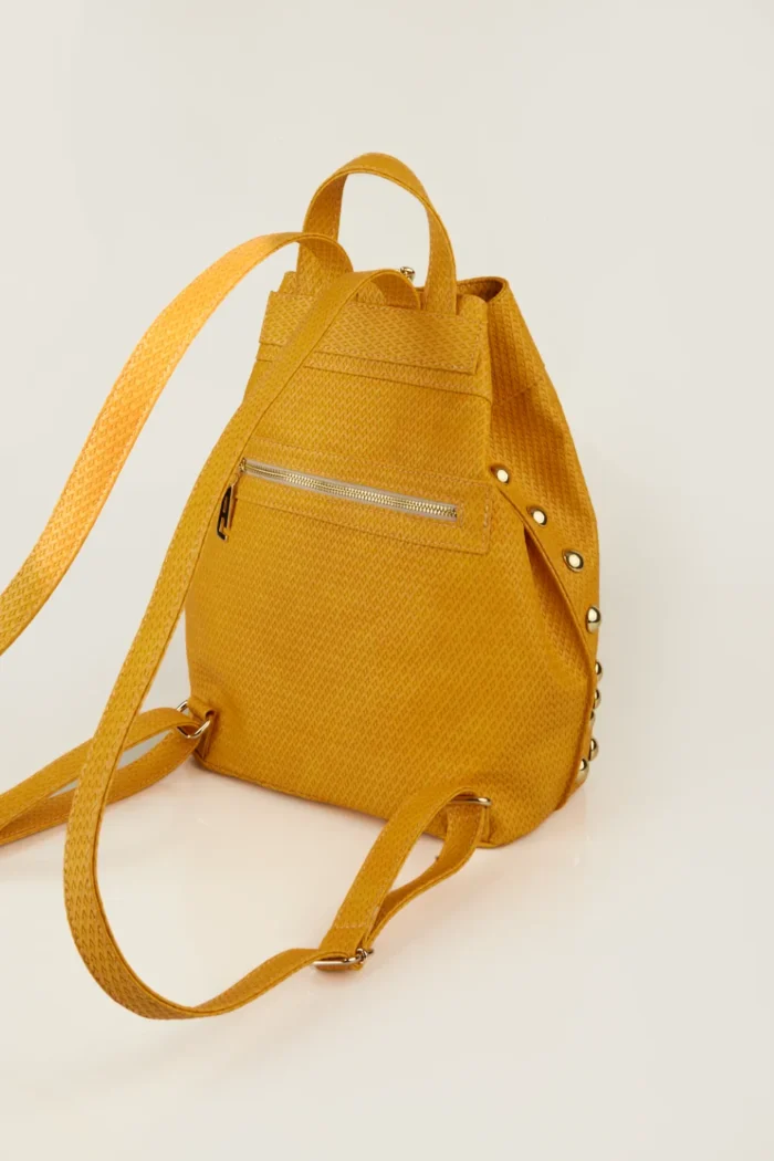 Black N' Metal Straw Backpack Γυναικείο Κίτρινο - Image 3