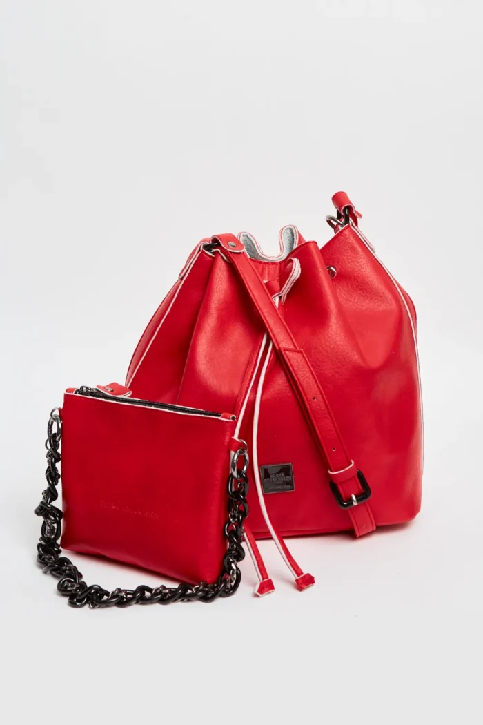 Retro Chain Pouch Bag Κόκκινο - Image 2