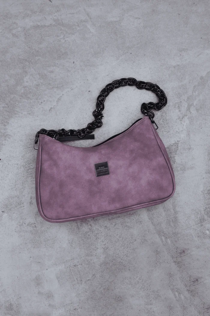 Retro Chain Baguette Bag Ροζ - Image 3