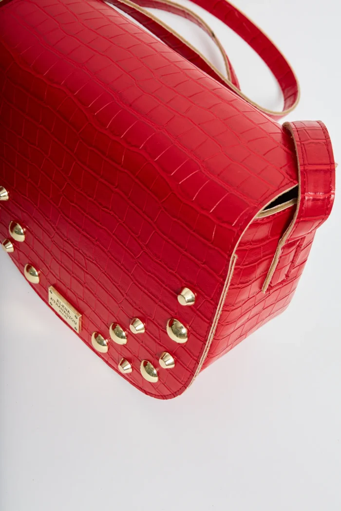 Croco Τσάντα Χιαστι Κοκκινη Xl - Image 5