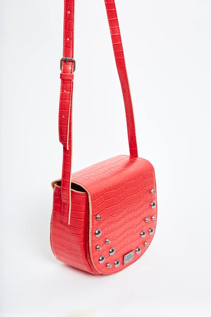 Croco Τσάντα Χιαστι Κοκκινη Xl - Image 4