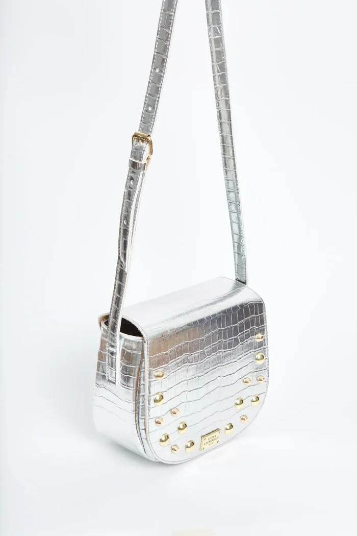 Croco Τσάντα Χιαστι Silver Xl - Image 3