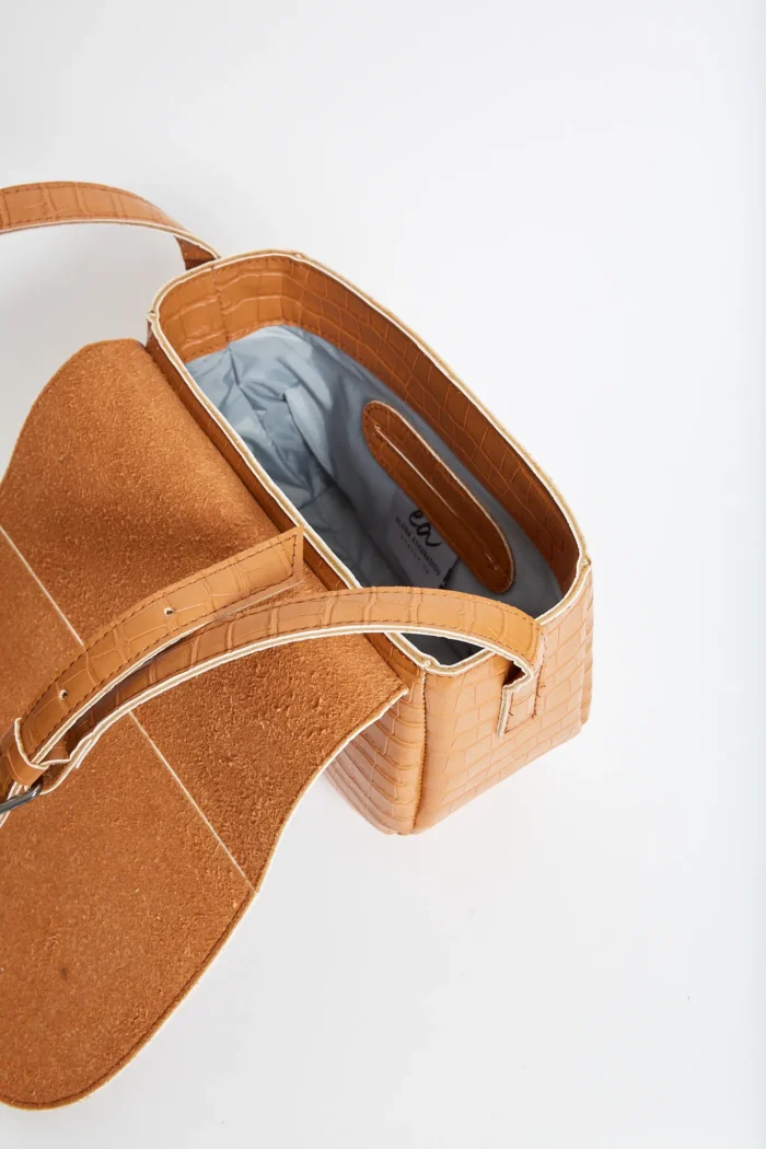 Croco Τσάντα Χιαστι Κονιακ Xl - Image 5