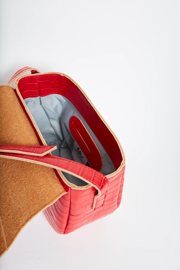 Croco Τσάντα Χιαστι Κοκκινη Xl - Image 6