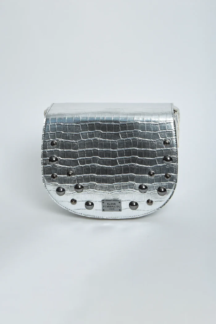 Croco Τσάντα Χιαστι Silver Xl - Image 2
