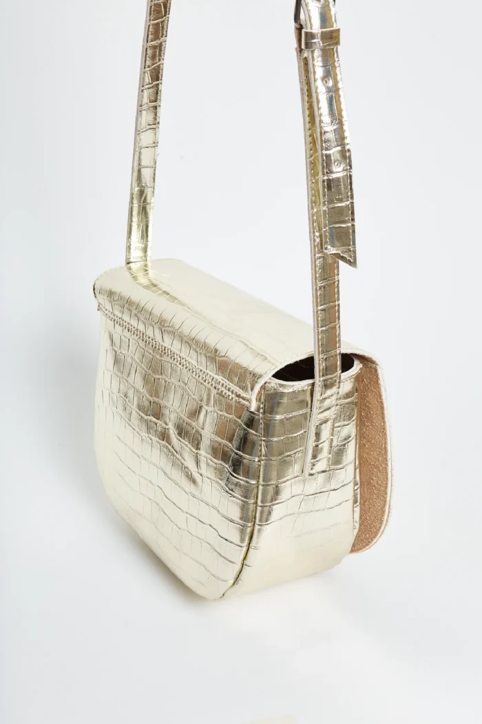 Croco Τσάντα Χιαστι Gold Xl - Image 5