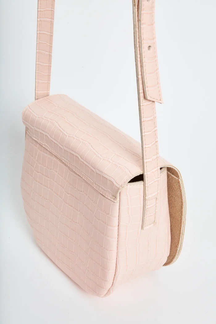 Croco Τσάντα Χιαστι Ροζ Xl - Image 6