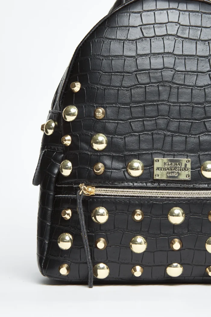 Croco Backpack Γυναικείο Μαύρη Large - Image 3