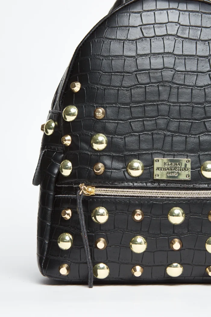 Croco Backpack Γυναικείο Μαύρη Small - Image 3