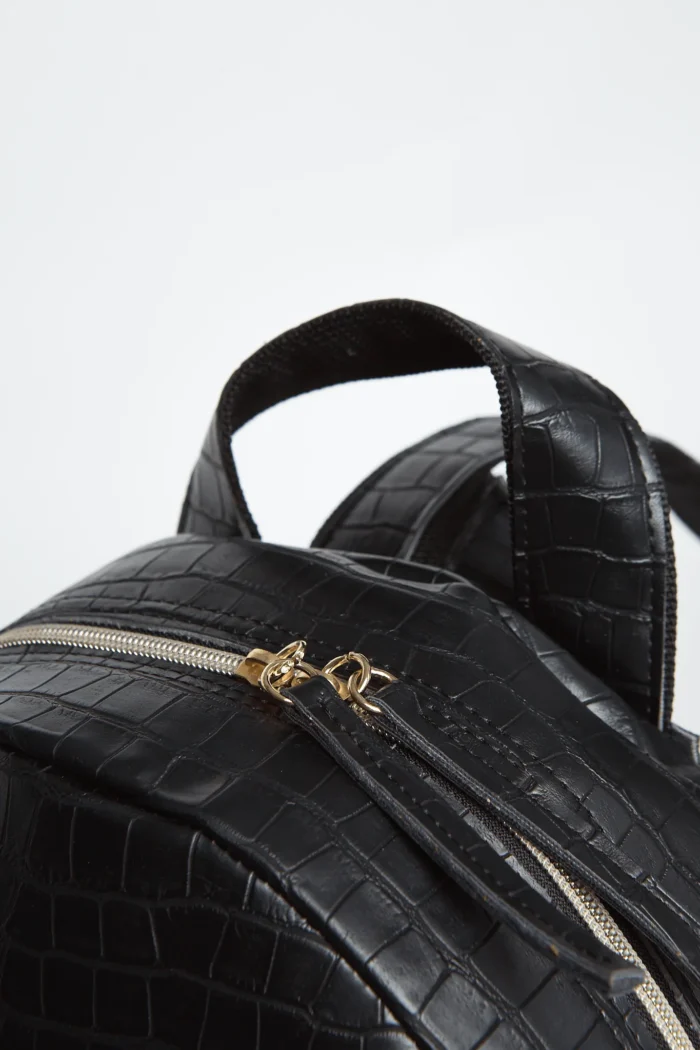 Croco Backpack Γυναικείο Μαύρη Large - Image 4