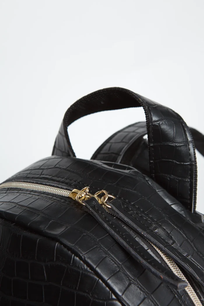 Croco Backpack Γυναικείο Μαύρη Small - Image 5