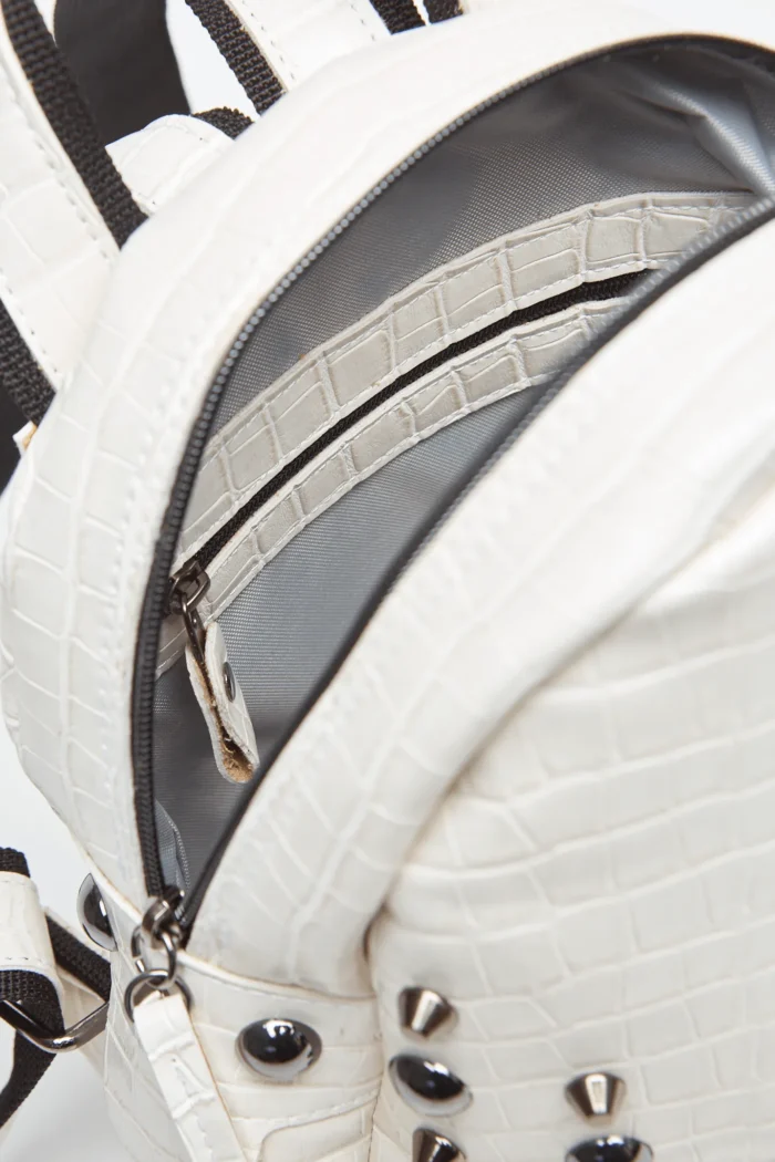 Croco Backpack Large White - Image 6