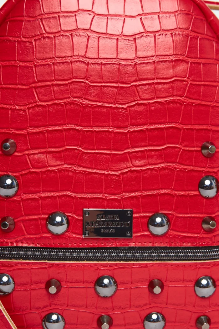 Croco Backpack Large Red - Image 4