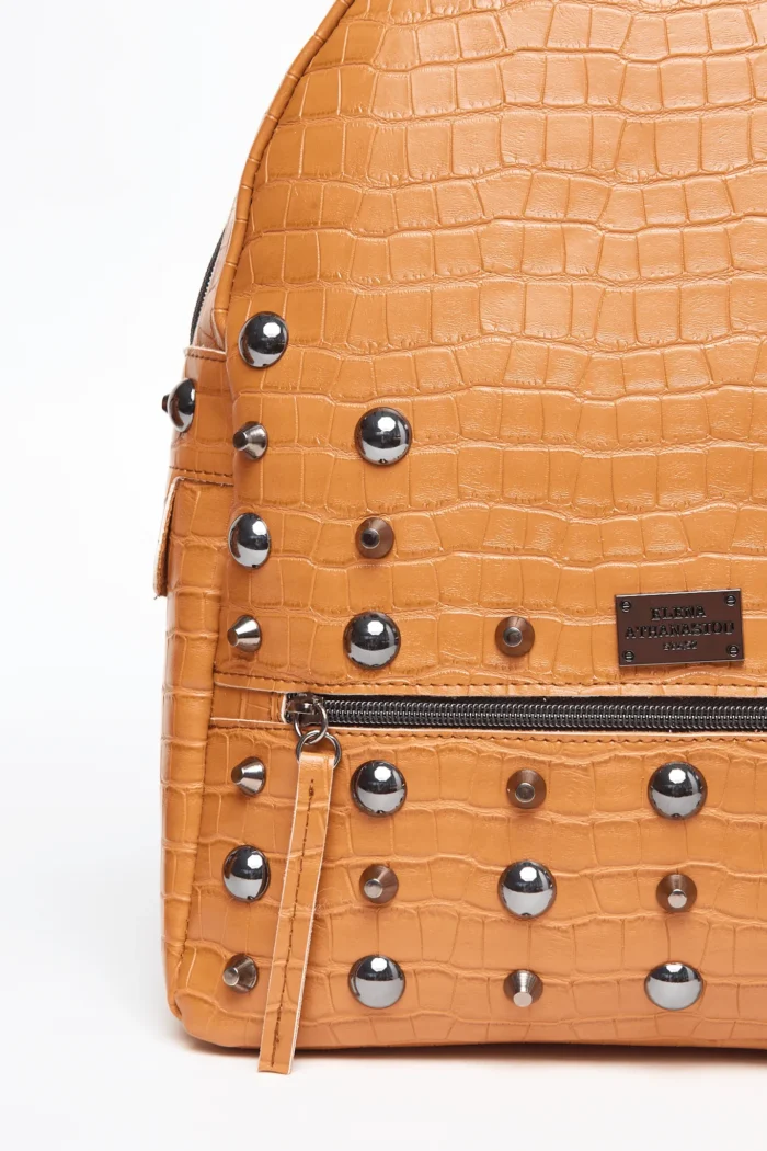 Croco Backpack Large Cognac - Image 4