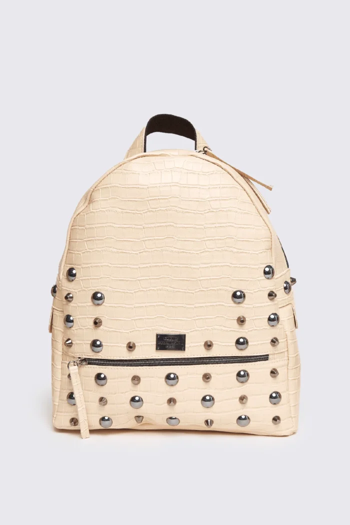 Croco Backpack Large Creme - Image 2