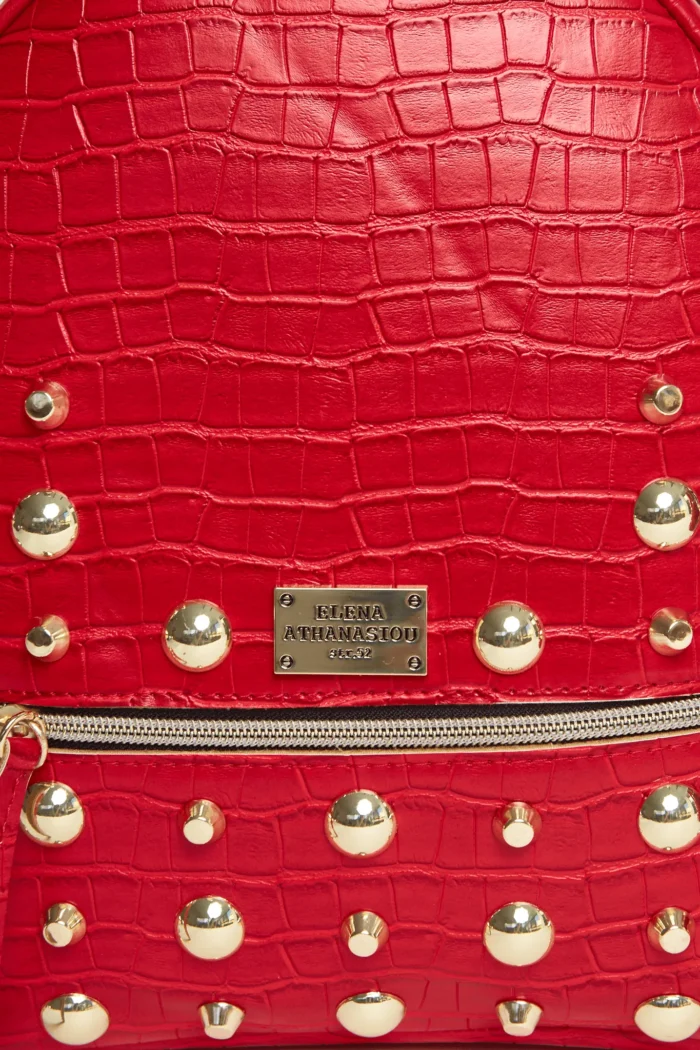 Croco Backpack Small Red - Image 3