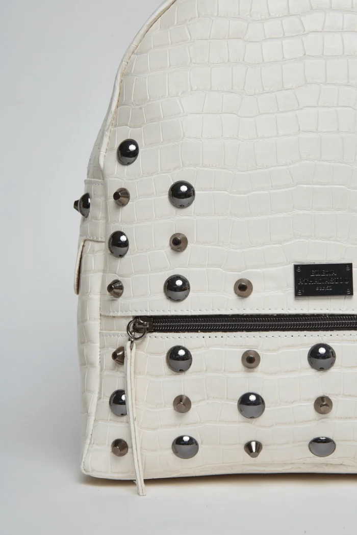 Croco Backpack Large White - Image 4