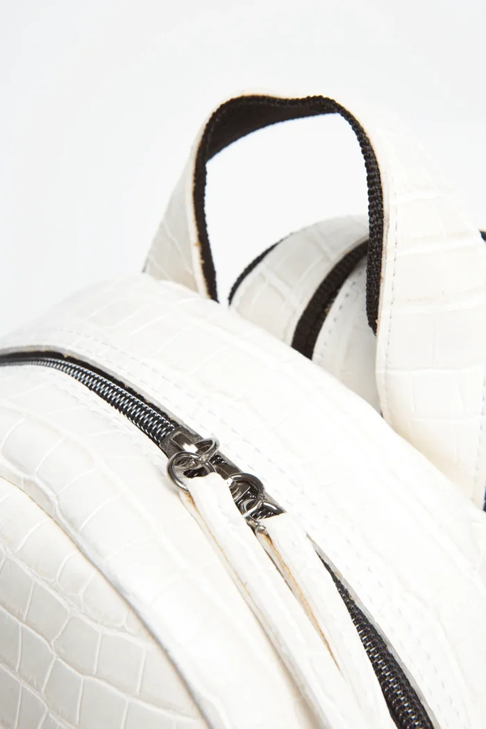 Croco Backpack Γυναικείο Λευκό Small - Image 4