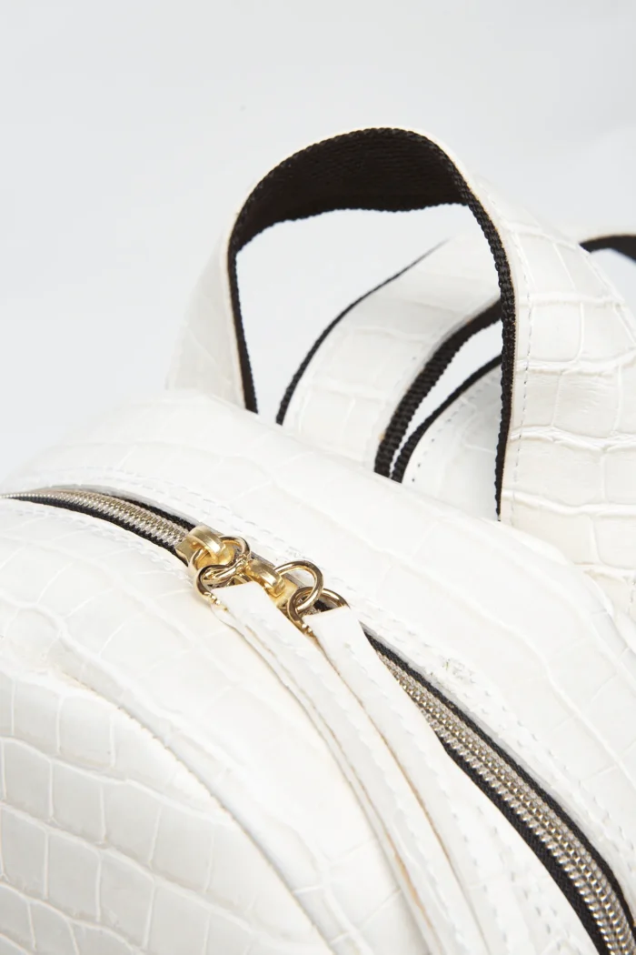 Croco Backpack Large White - Image 5