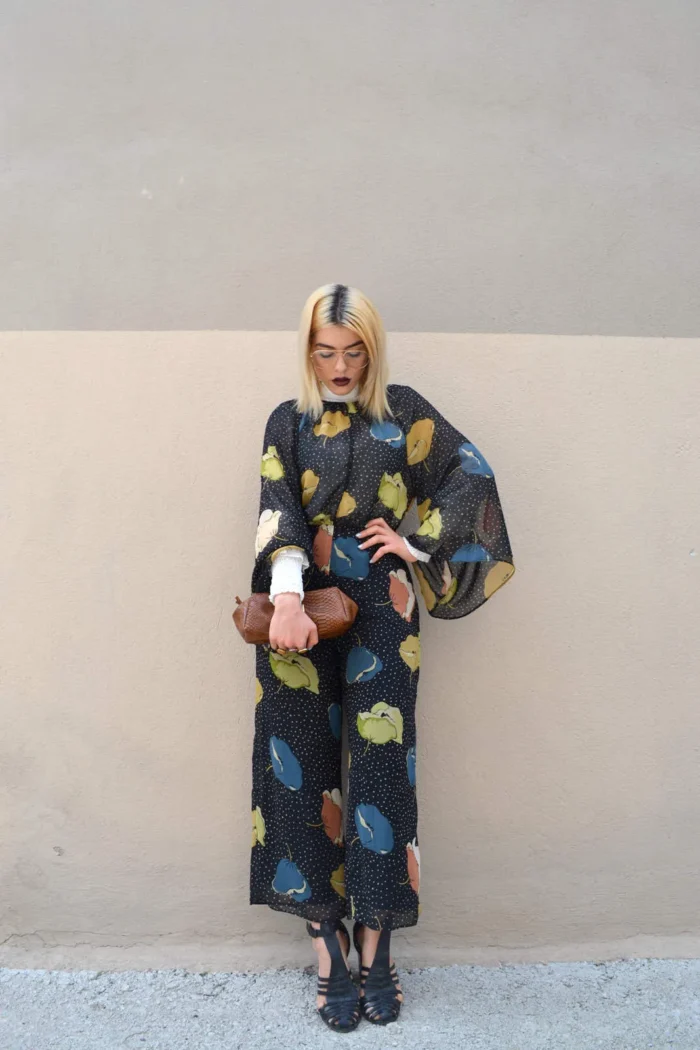 Lunchbag Croco Τσάντα Εξοδου Καφε Large - Image 4